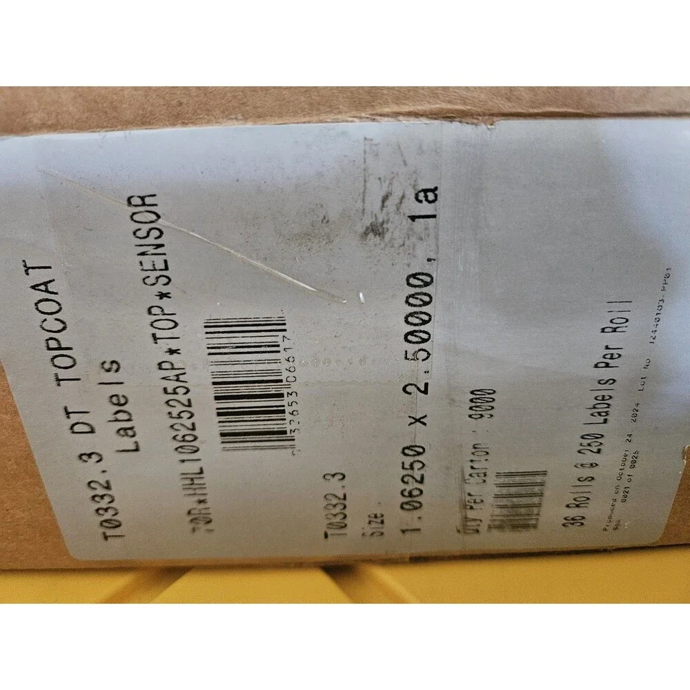 Thermal Lables 1x2.5 Roll Of 250 T0332.3 Topcoat
